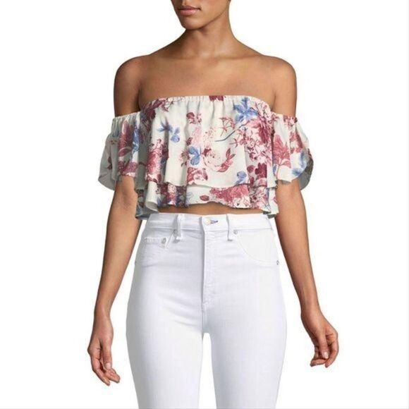 Misa Los Angeles Ruffle Crop Top Size Small! - Picture 1 of 3